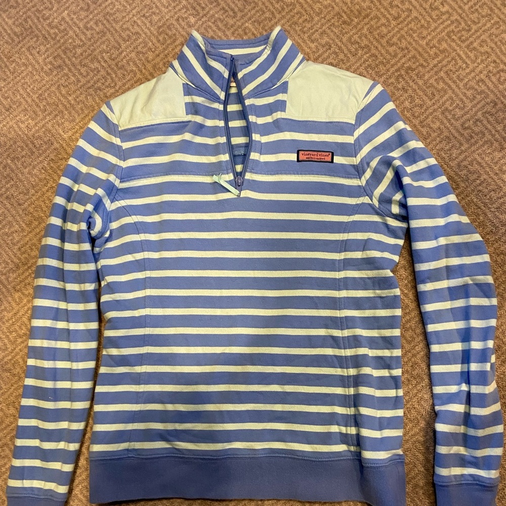 Vineyard Vines Blue/Aqua Striped Shep Shirt